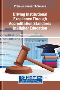 Kirjan kansi "Driving Institutional Excellence Through Accreditation Standards in Higher Education"