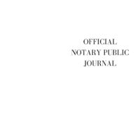 Kirjan kansi "The Official Notary Public Journal"