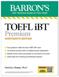 TOEFL, iBT Premium, Nineteenth Edition: Prep Book with 10 Practice Tests + Comprehensive Review + Online Audio (2026)