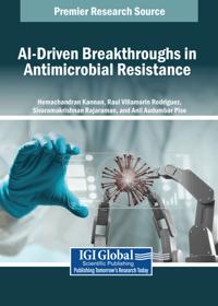 Kirjan kansi "AI-Driven Breakthroughs in Antimicrobial Resistance"