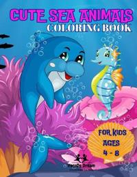 Cute Sea Animals Coloring Book