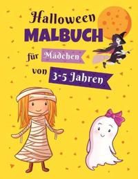 Halloween Malbuch für Mädchen von 3-5 Jahren