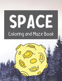 Bokomslag for "Space Coloring and Maze Book"