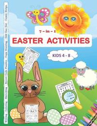 7 -in-1 Easter Activities Kids 4 - 8 Writing - Coloring - Sketching - Secret Code Puzzles - Copy Drawing - Odd One Out - Comic Strips