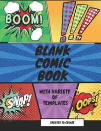 Blank Comic Book for kids with variety of templates