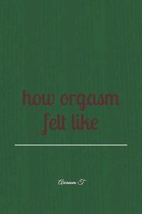 How orgasm felt like