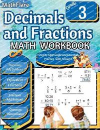 Decimals and Fractions Math Workbook 3rd Grade