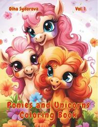 Ponies and Unicorns Coloring Book