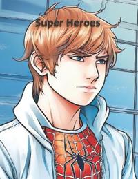 coloring book for children with various superheroes