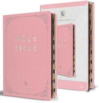 KJV Large Format Giant Print Pink Leathersoft with Index