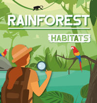 Bokomslag for "Rainforest Habitats"