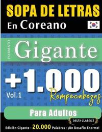 Sopa de Letras En Coreano Formato Gigante