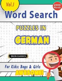 Word Search Puzzles in German for Kids