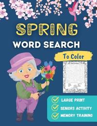 Spring Word Search to Color