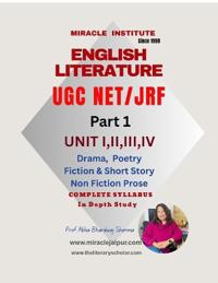 English Literature UGC NET JRF