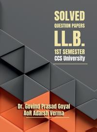 Solved Question Papers - LL.B. 1st Semester CCS University