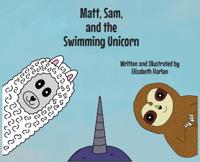 Kirjan kansi "Matt, Sam, and the Swimming Unicorn"