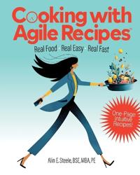Kirjan kansi "Cooking with Agile Recipes"