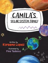 Kirjan kansi "Camila's Solar System Family"