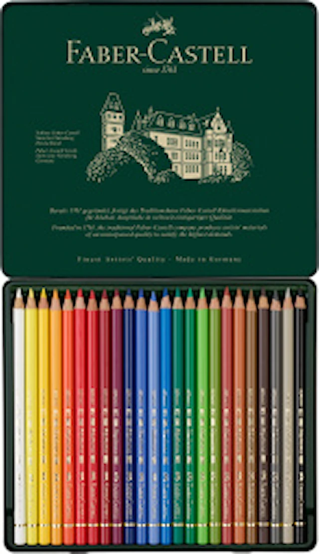 Färgpennor Polychromos Metalletui 24-pack Faber-Castell