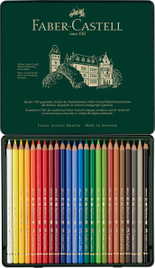Värikynät Polychromos peltirasiassa 24 kpl Faber-Castell