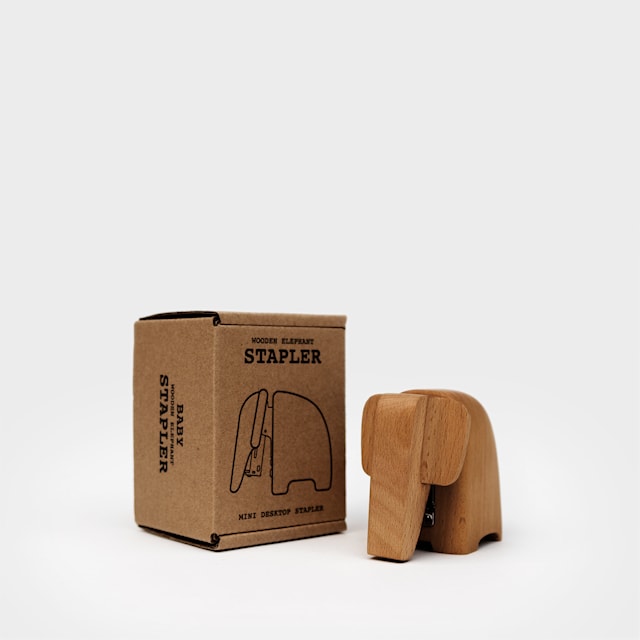 Produktbilde 3 for Stiftemaskin Elefant i bøk 8,7 cm Suck UK