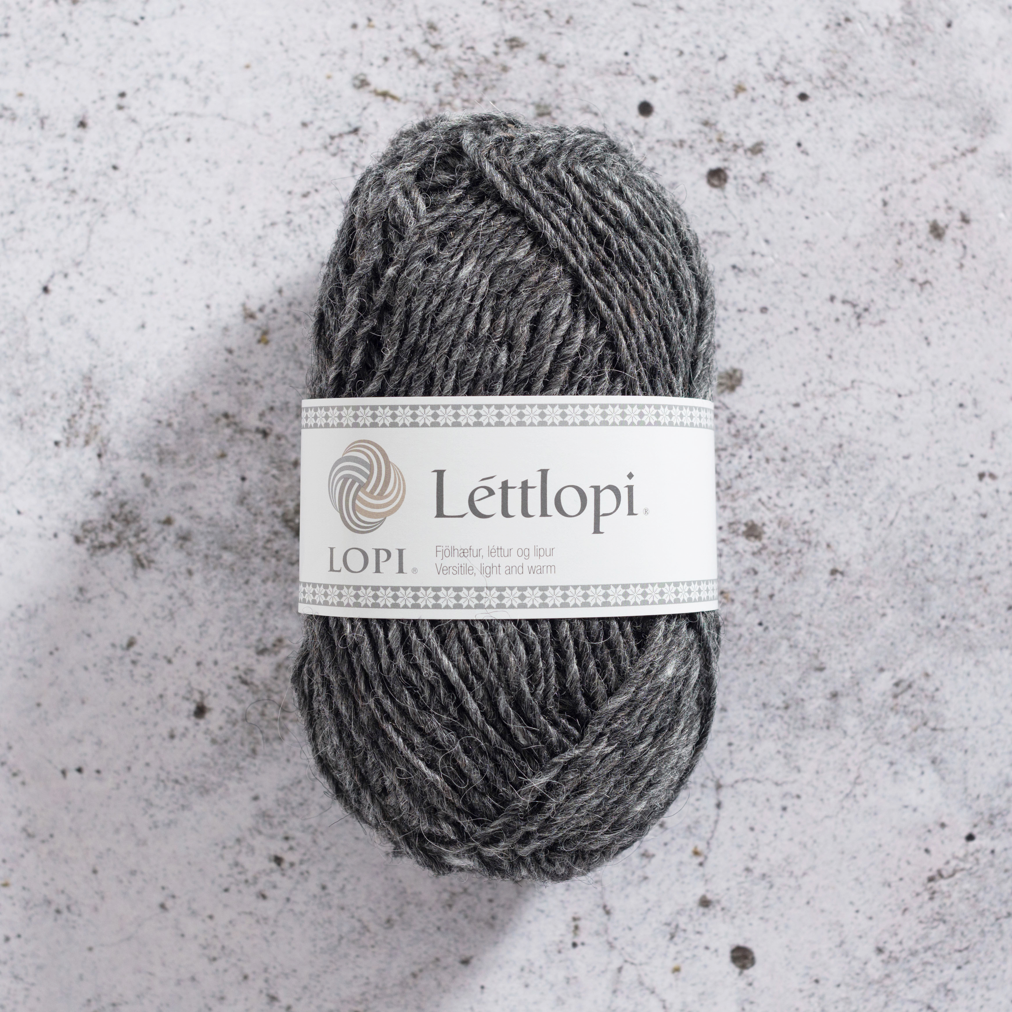 Léttlopi Garn Ull 50 g Mörkgrå (0058) Istex