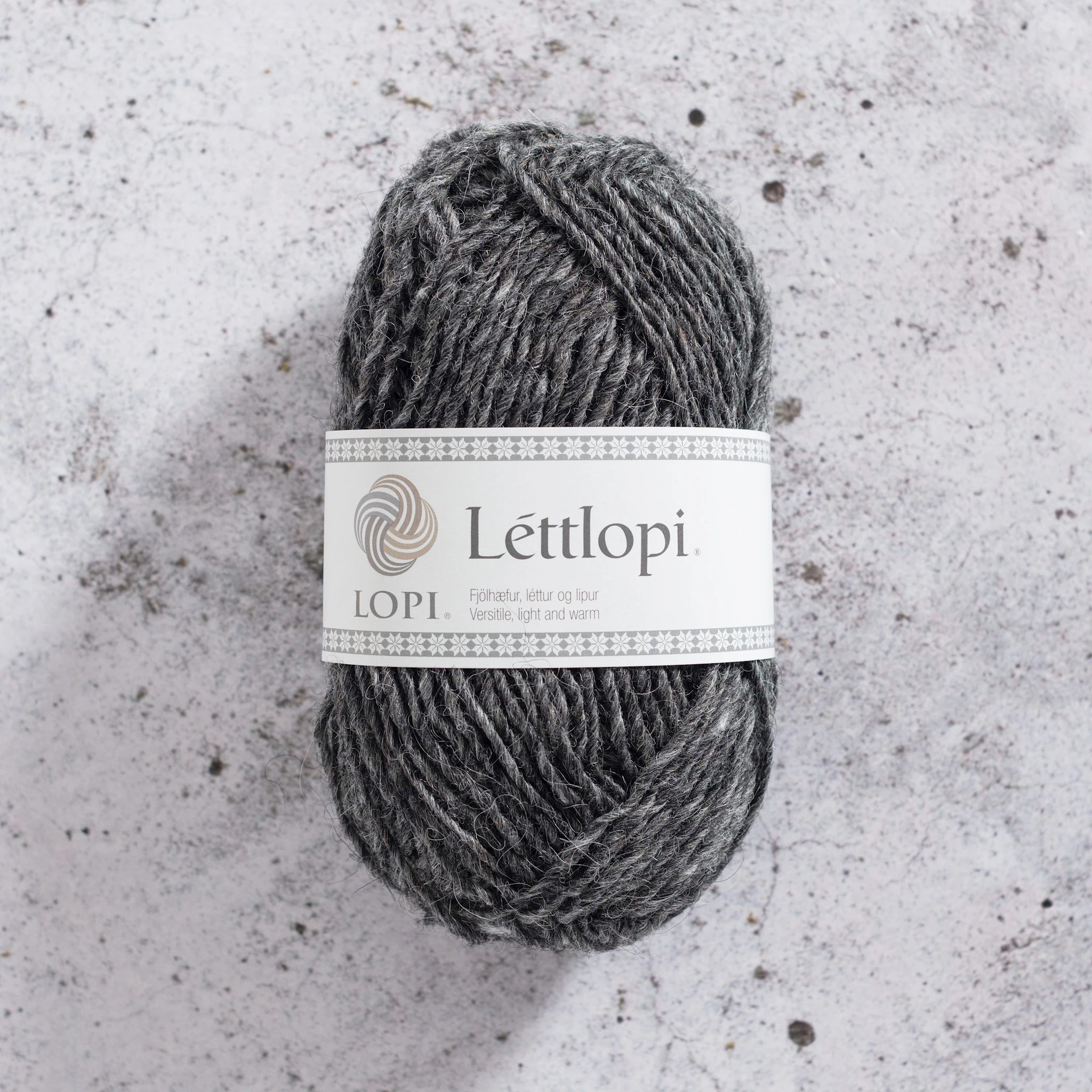 Produktbild för Léttlopi Garn Ull 50 g Mörkgrå (0058) Istex