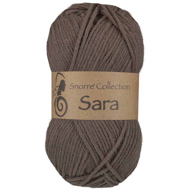 Sara Akrylgarn 50 gr Brun 908, Viking Snorre