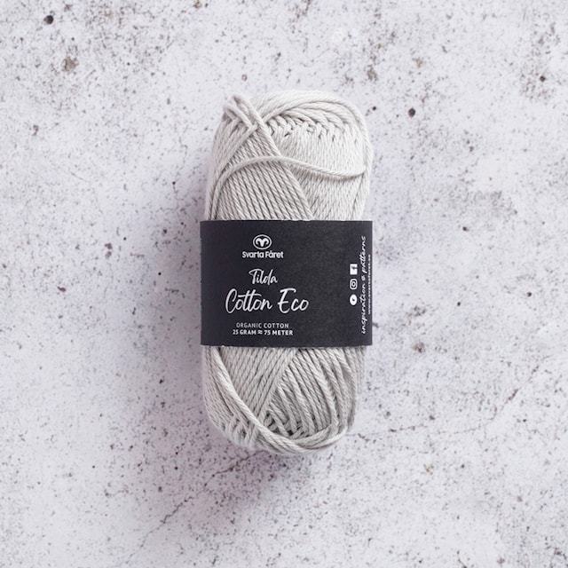 Tilda Cotton Eco Bomullsgarn 25 gr Mercury Grey (426212) Svarta Fåret