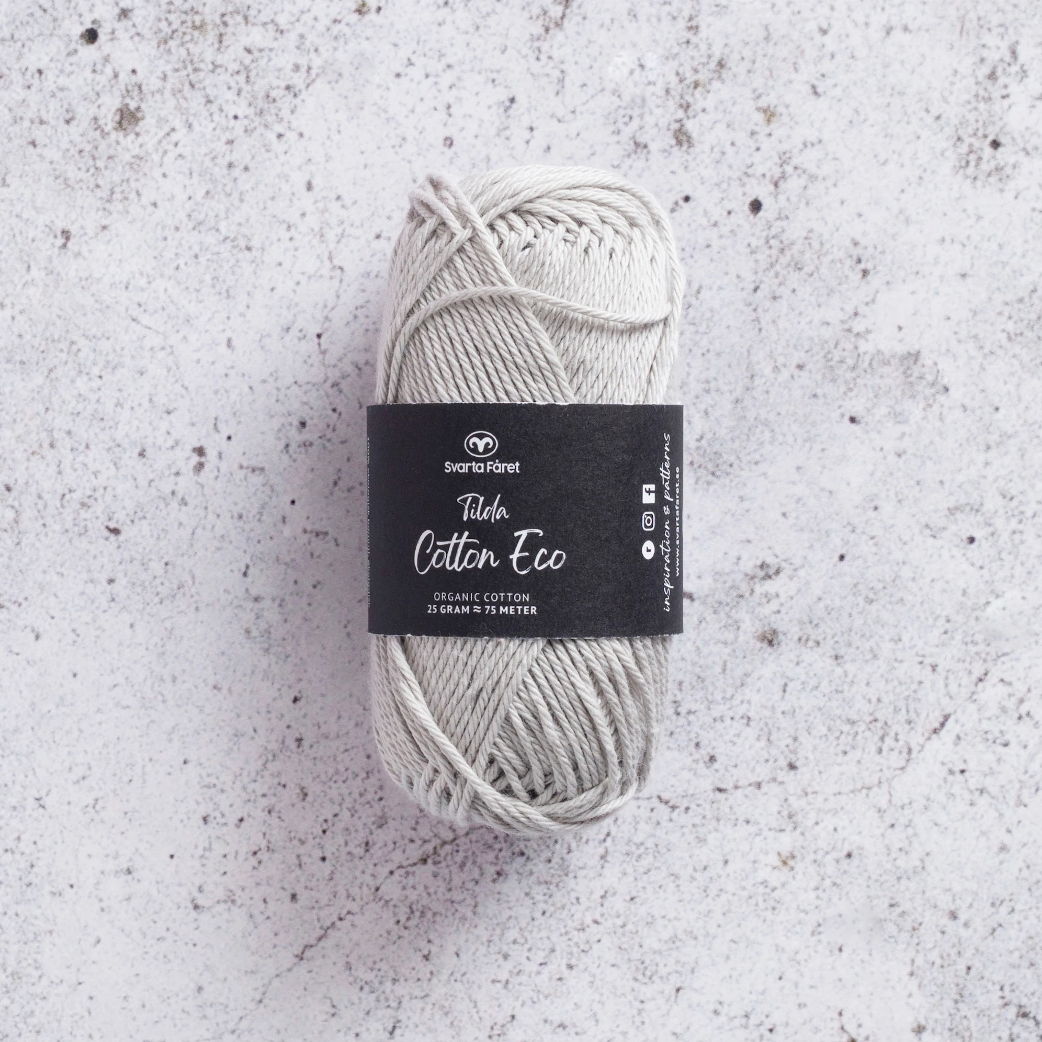 Tuotekuva ille Tilda Cotton Eco puuvillalanka 25 gr Svarta Fåret