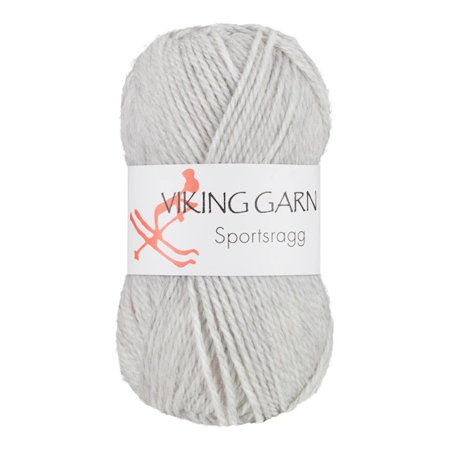 Sportsragg Garn Ullmix 50 g Pärlgrå 512 Viking Garn