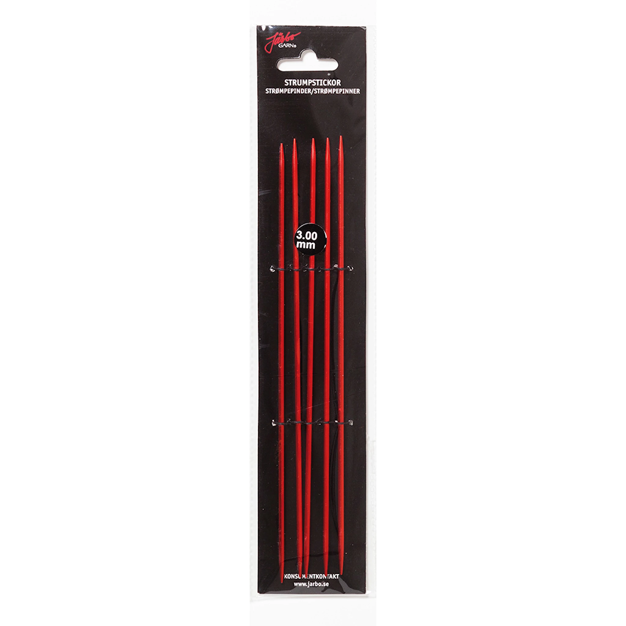 Produktbilde for Strømpepinner 15cm/4,00mm Rød Järbo