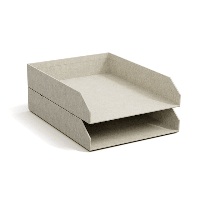 Produktbild 2 för Brevkorg Stapelbar Linen 2-pack Bigso Box of Sweden