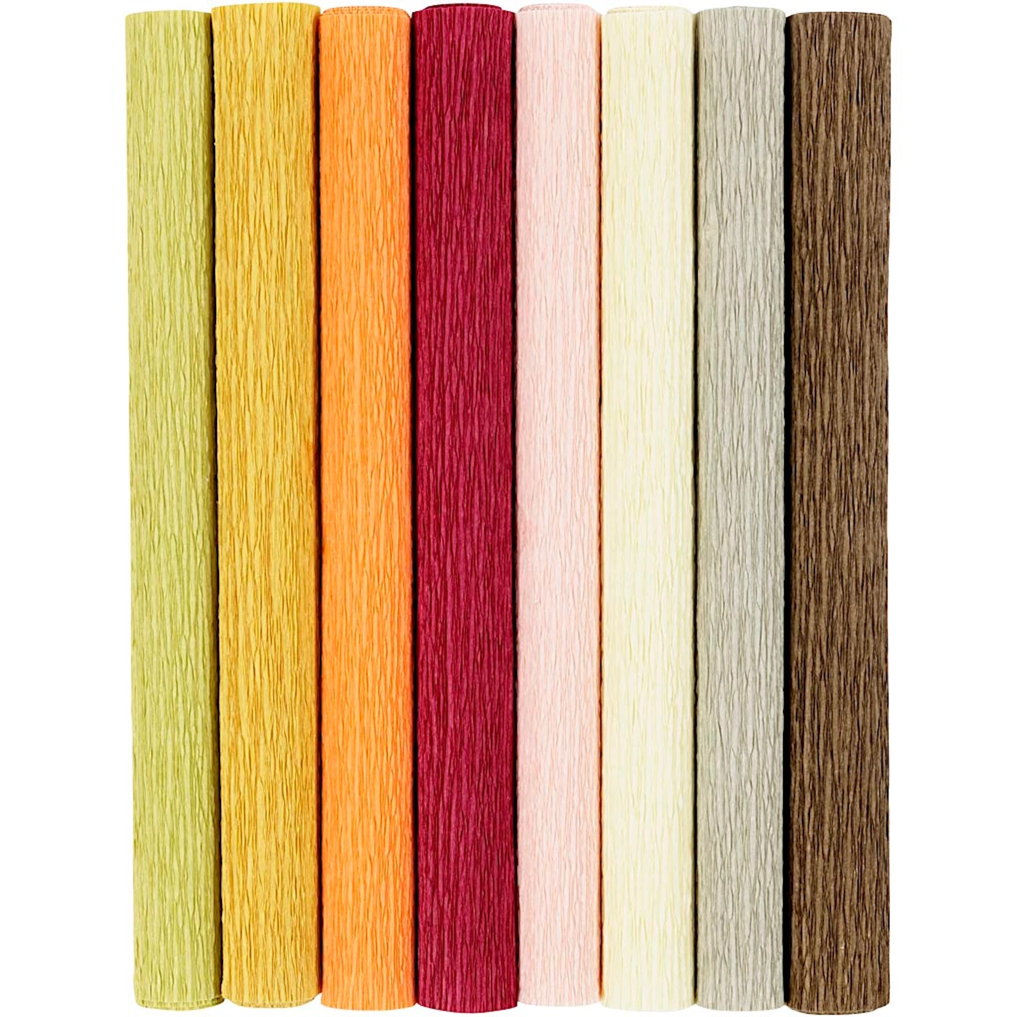 Produktbilde for Kreppapir, ark 25x60 cm, Strekk-/krep: 180%, 105 g, douche farger, 8 ark/ 1 pk.