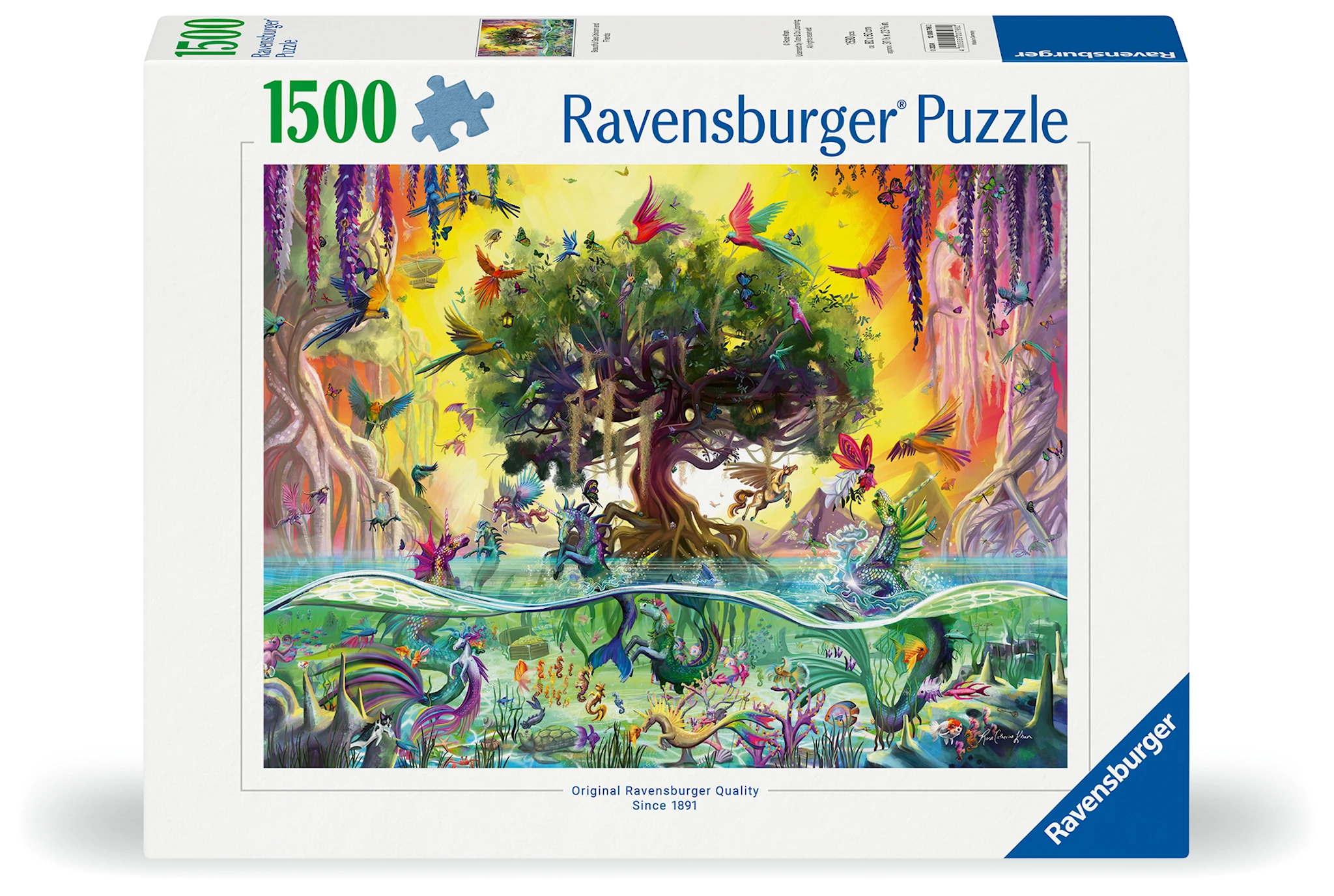 Produktbild för Pussel Sea Unicorn 1500 bitar, Ravensburger