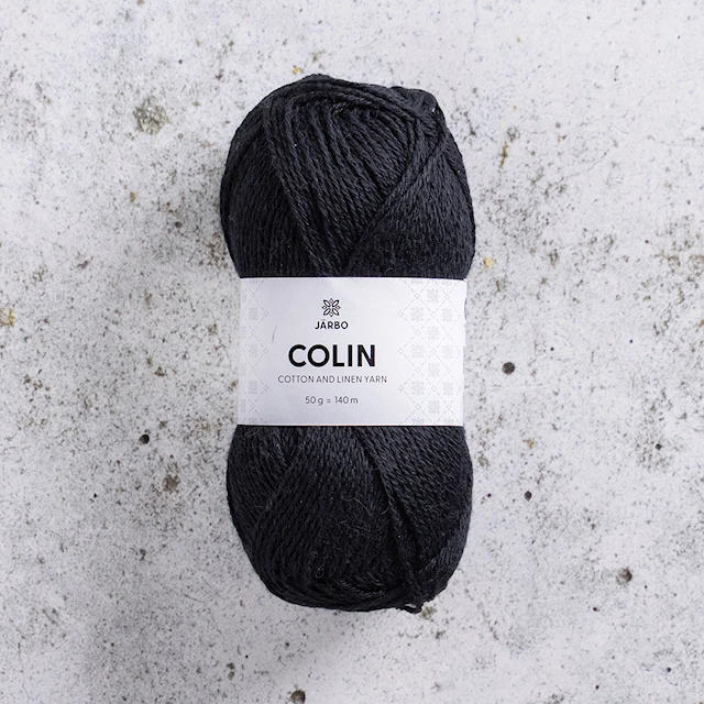 Nya Colin bomull lin mix 50 gr Black Raven 130 Järbo