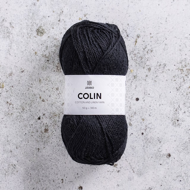 Nya Colin Pellava- ja Puuvillasekoite 50 gr Black Raven 130 Järbo