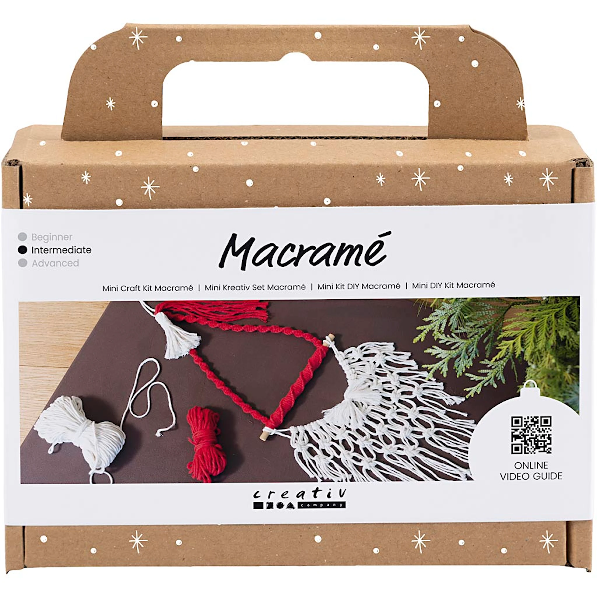 Produktbild för Mini DIY Pysselset Makramé Jultomte Creativ Company
