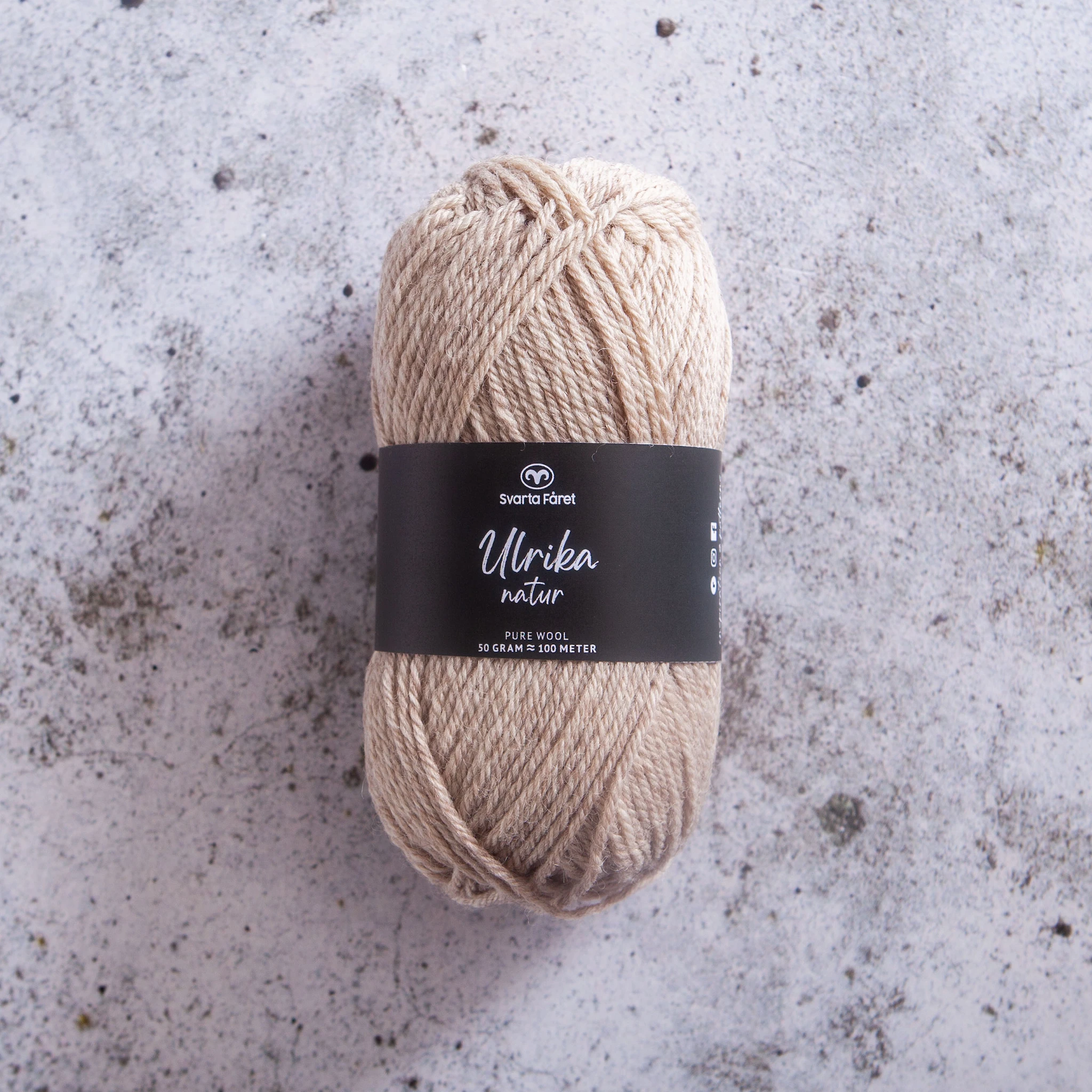 Produktbilde for Ulrika Natur Ullgarn 50 g Järbo