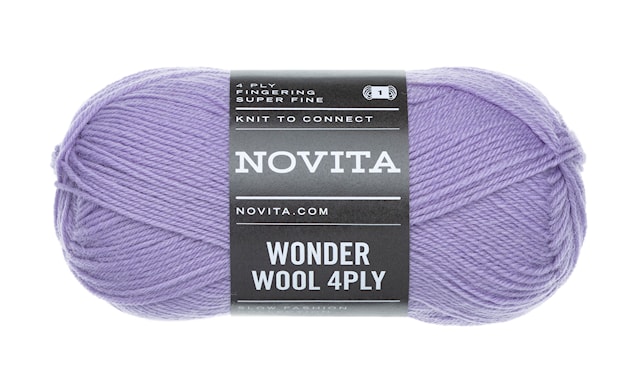 Produktbild 1 för Wonder Wool 4PLY Garn 50g Blåbärsmjölk 730 Novita
