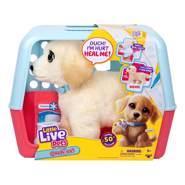 Ouchies Cooper Golden Retriever Interactive Puppy Little Live Pets