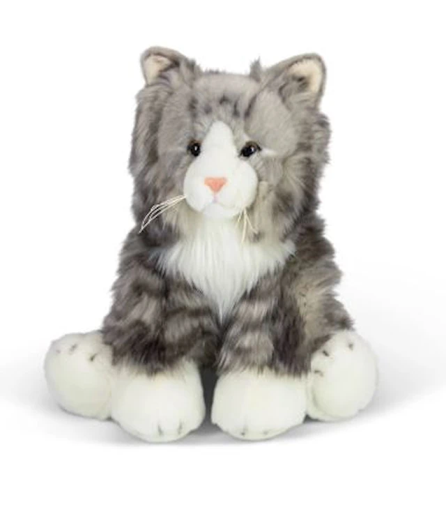 Animigos World Of Nature Grey Fluffy Cat