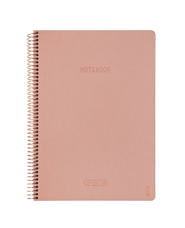 Anteckningsbok A4 Premium Muted Blush KOZO