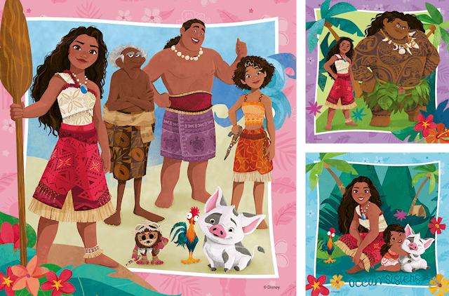 Produktbild 4 för Disney Vaiana 2 3x49p Ravensburger