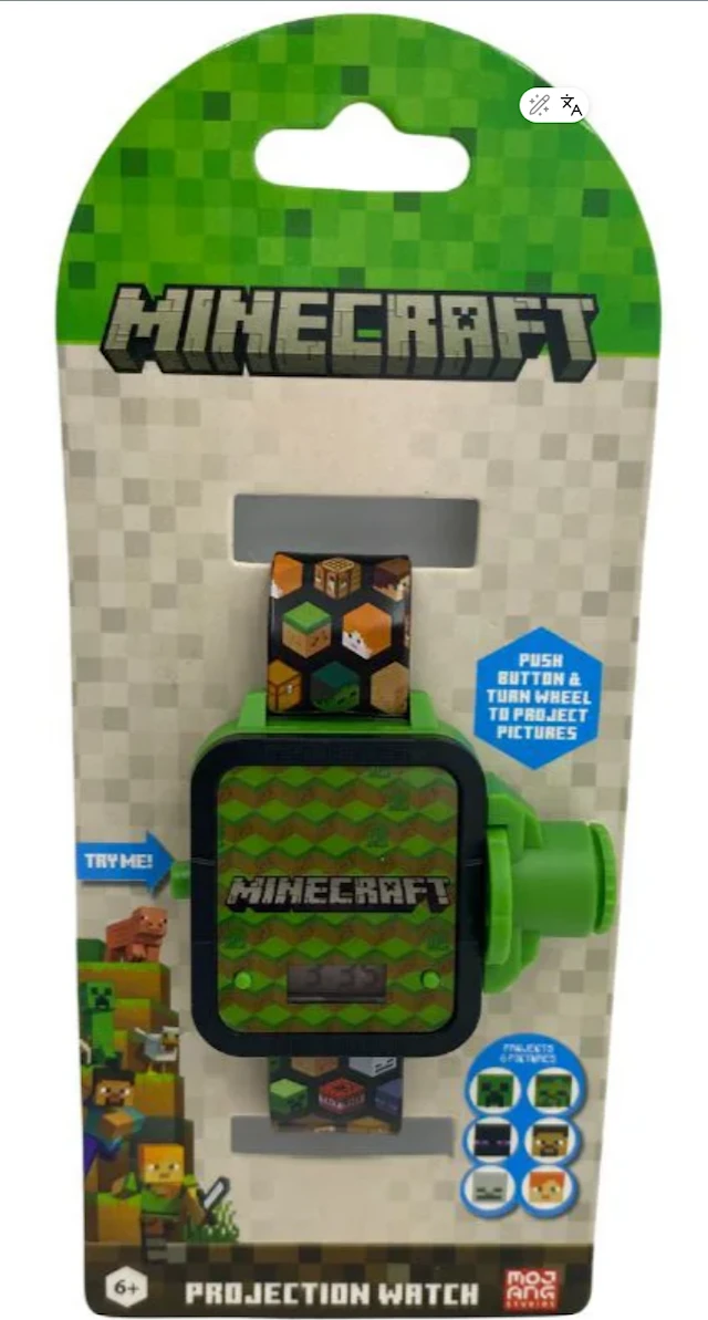 Accutime PROJECTOR LCD -projektori LCD-kello Minecraft