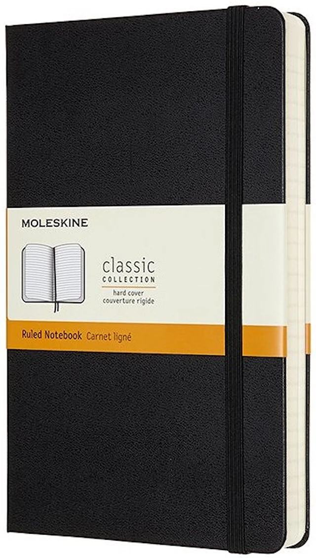 Anteckningsbok Classic Hard Expanded Linjerad Large Black Moleskine