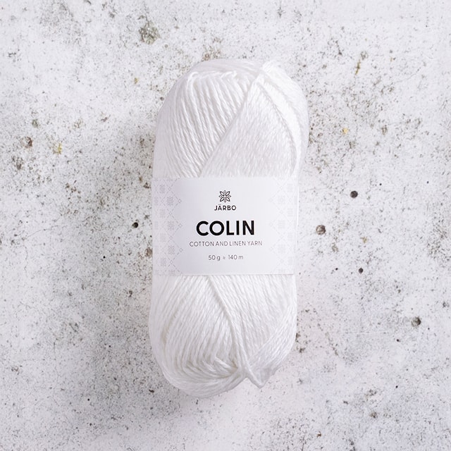 Nya Colin bomull lin mix 50 gr White Crisp 131 Järbo