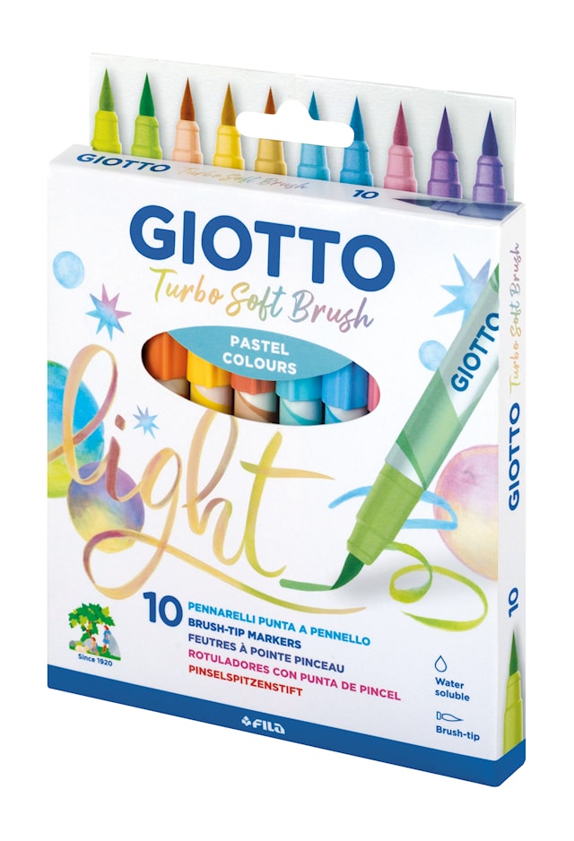 Tuotekuva 2 - Brushpen Pastellivärit 10-pack Giotto Turbo