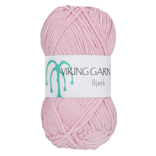 Bjørk 50 g vaaleanpunainen Viking Garn